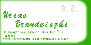 urias brandeiszki business card